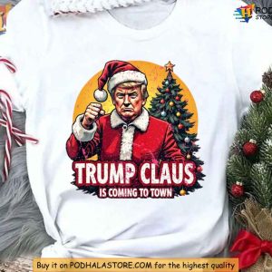 Santa Trump Christmas Shirt Xmas Family Gift Ideas Trump Claus Humor 1