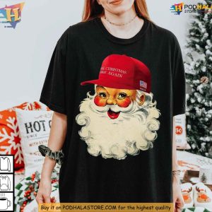 Santa Trump Make Christmas Great Again Shirt, Political Satire Holiday Tee