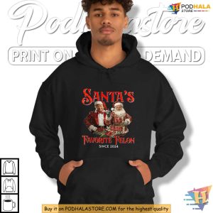 Santas Favorite Felon Since 2024 Trump Tee Shirt, Funny Christmas Gift