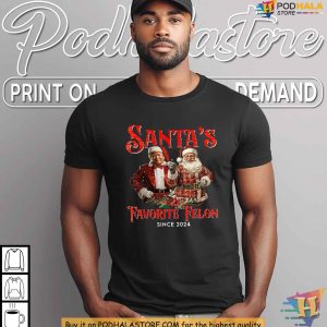 Santas Favorite Felon Since 2024 Trump Tee Shirt Funny Christmas Gift 2