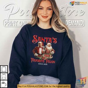 Santas Favorite Felon Since 2024 Trump Tee Shirt Funny Christmas Gift 4