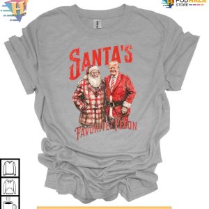 Santas Favorite Felon Trump Christmas Shirt Funny Pro Trump 2024 Apparel 2