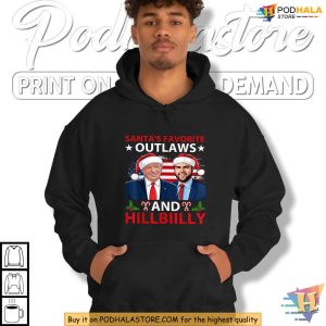 Santas Favorite Outlaws Trump Vance Christmas Shirt Xmas Gift Idea Funny Apparel 2