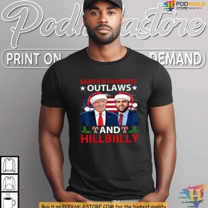 Santas Favorite Outlaws Trump Vance Christmas Shirt Xmas Gift Idea Funny Apparel 4