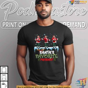 Santas Favorite President Trump Dance Shirt Funny Trump Christmas Gifts 3