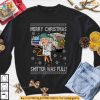 Satirical Donald Trump Xmas Sweatshirt, Shitter Was Full Christmas Humor
