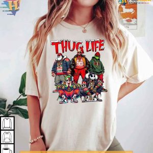Thug Life Christmas Shirt, Funny Holiday Tee Christmas Gift for Women