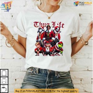 Thug Life Christmas Shirt for Holiday Fun Funny Christmas Character Tee 2