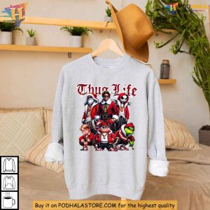 Thug Life Christmas Shirt for Holiday Fun Funny Christmas Character Tee 3
