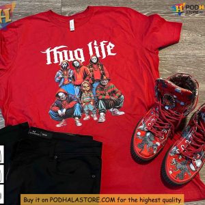 Thug Life Shirt Horror Characters Streetwear Halloween Gift for Movie Fans 2