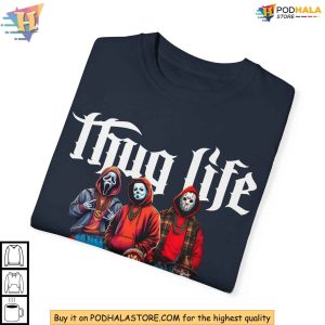 Thug Life Shirt Horror Characters Streetwear Halloween Gift for Movie Fans 3