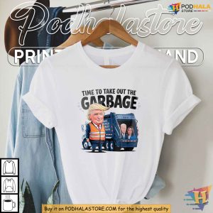 Time To Take Out Garbage Funny Trump Tee Shirt Biden Kamala Satire 2024 3