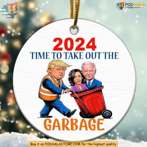 Trump 2024 Garbage Truck Ornament Funny Christmas Gift for Trump Fans 3