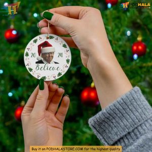 Trump 2024 Ornament Believe in Holiday Spirit Xmas Gift Ideas for Conservatives
