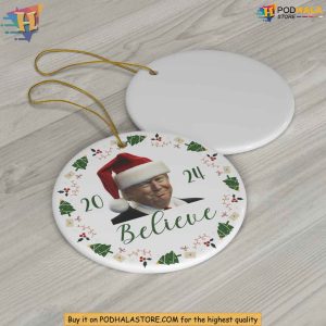 Trump 2024 Ornament Believe in Holiday Spirit Xmas Gift Ideas for Conservatives 3