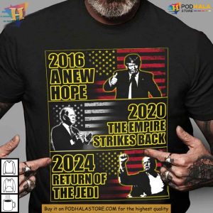 Trump 2024 Return Of The Jedi Shirt, Star Wars Inspired Political Satire Tee