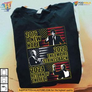 Trump 2024 Return Of The Jedi Shirt, Star Wars Inspired Political Satire Tee 2