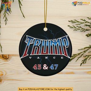 Trump 45-47 Ornament, MAGA Holiday Decoration, Republican Christmas Gift