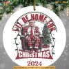 Trump Ceramic Christmas Ornament, 2024 Funny Xmas Gift for Trump Fans