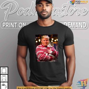 Trump Christmas Shirt for Cat Lovers Funny Political Xmas Pajama Gift 2
