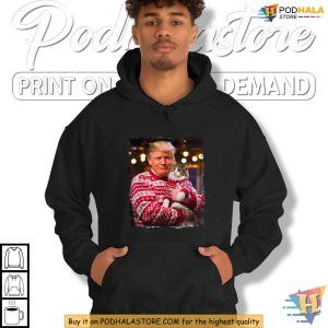Trump Christmas Shirt for Cat Lovers Funny Political Xmas Pajama Gift 3