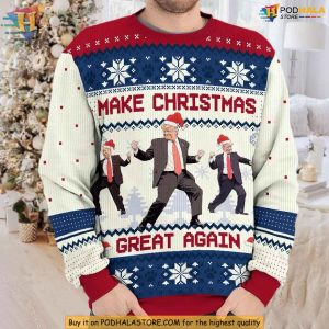 Trump Dancing Christmas Humor Sweater Make Christmas Great Again Gift 3