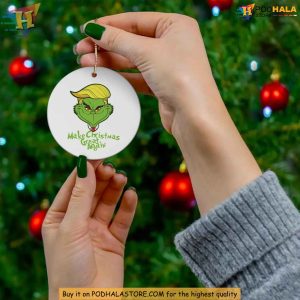 Trump Grinch 2024 Ornament Funny Xmas Gift Make Christmas Great Again 2