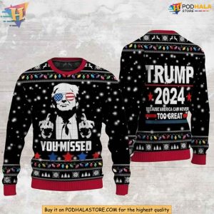 Trump MAGA 2024 Ugly Christmas Sweater Funny Donald Trump Xmas Gift 3
