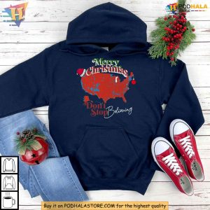 Trump Merry Christmas Pullover Hoodie Patriotic Christmas Election Apparel 3