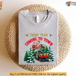 Trump Train Coming to Town Christmas Shirt Unique Political Xmas Gift Ideas 3