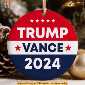 Trump Vance 2024 Christmas Ornament Patriotic Holiday Decor for Republicans 3