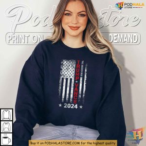 Trump Vance 2024 Shirt, Vintage American Flag, Take America Back Trump Tee Shirt