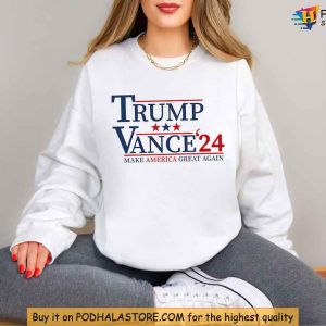 Trump Vance 2024 Sweatshirt, Republican Campaign Shirt, Pro-Trump Apparel