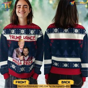 Trump Vance Ugly Sweater MAGA 2024 Donald Trump Christmas Gifts for Holidays 2