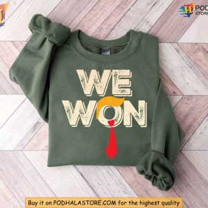 Trump We Won Election Shirt Pro Trump Gift Patriotic 2024 Tee 2