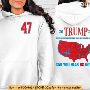 Trump Wins 2024 MAGA 45 47 Hoodie Election Map Republican Christmas Gift 3