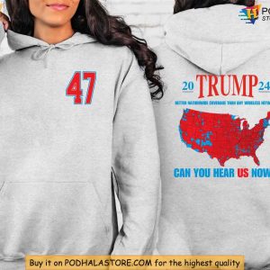 Trump Wins 2024 MAGA 45 47 Hoodie Election Map Republican Christmas Gift 4