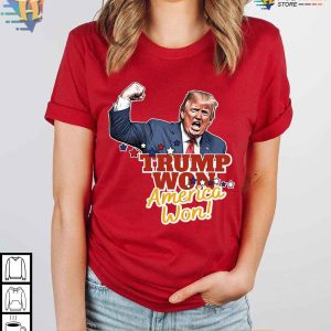 Trump Won America Won Shirt for 2024 Patriotic Pro Trump Support Tee 2