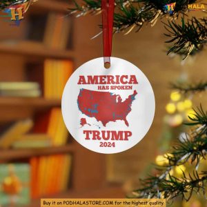 Trump Won Election Map Ceramic Ornament, Funny Christmas Gift Ideas
