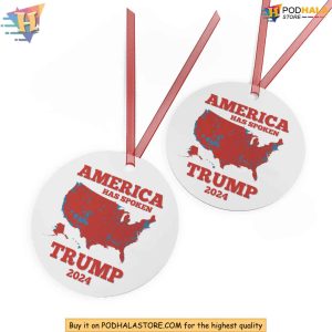 Trump Won Election Map Ceramic Ornament, Funny Christmas Gift Ideas 3