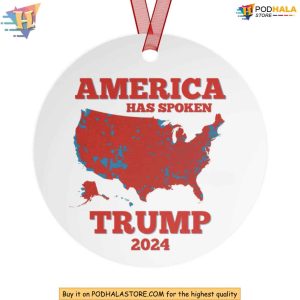 Trump Won Election Map Ceramic Ornament, Funny Christmas Gift Ideas 4