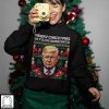 Ugly Christmas Trump Sweatshirt, Festive Political Humor for Holiday Season