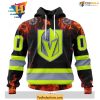 Vegas Golden Knights 3D Hoodie Custom Tribute to Firefighters Design