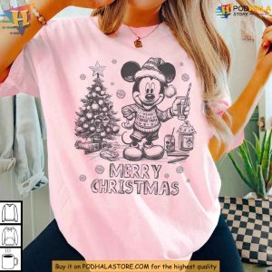 Vintage Merry Christmas Mickey Mouse Shirt Perfect Funny Xmas Gift 3