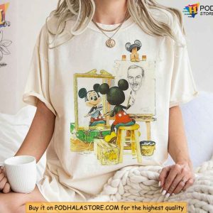 Vintage Mickey Mouse Painting Walt Disney Shirt, Disney Xmas Gift Ideas