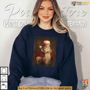 Vintage Santa Claus Christmas Shirt, Retro Trump Holiday Humor Apparel