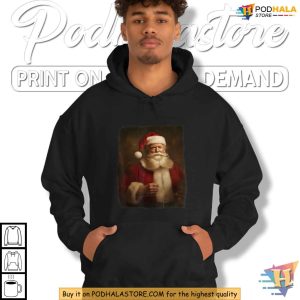 Vintage Santa Claus Christmas Shirt Retro Trump Holiday Humor Apparel 2
