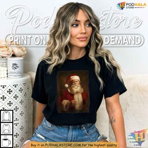 Vintage Santa Claus Christmas Shirt Retro Trump Holiday Humor Apparel 3