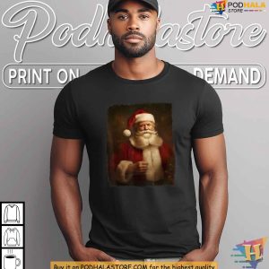 Vintage Santa Claus Christmas Shirt Retro Trump Holiday Humor Apparel 4
