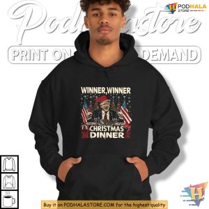Winner Winner Christmas Dinner Trump Santa Shirt for Political Fans 3